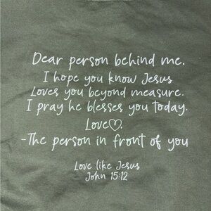 Custom Made Olive Green Religious Crewneck Sweater